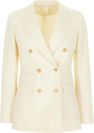 Max Mara Stijlvolle Jassen en Vesten Collectie - Dames - Blazers - Beige - M - Jassen