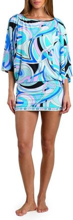 Sunshine 79 Studio Swirl Minidress in Seafoam at Nordstrom, Size X-Small