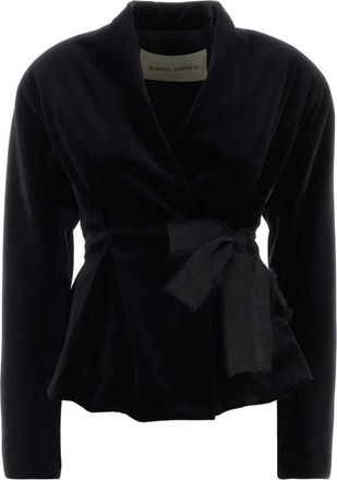 Alberta Ferretti Black Shawl Neck Jacket