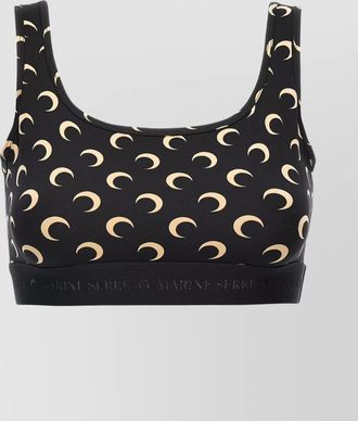Marine Serre printed jersey sports bra