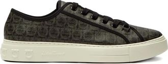Ferragamo Sneakers con stampa Gancini - Nero