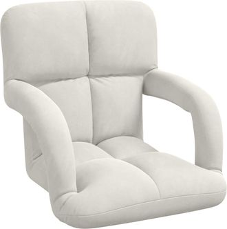 vidaXL Sill&oacute;n Ajustable Crema Terciopelo Vidaxl