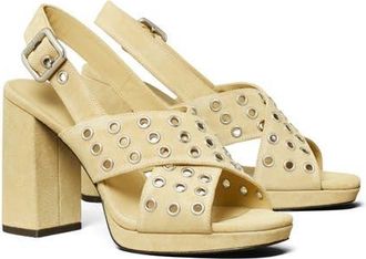 Tory Burch Slingback Platform Sandal in Praline at Nordstrom, Size 10.5