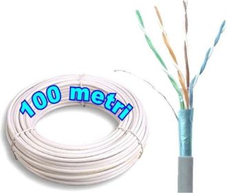 Trade Shop Trade Shop - Cable De Red Lan Ethernet Cat 6 100mt Utp Blindado Para Videovigilancia