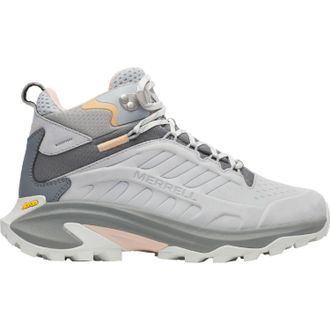 Merrell Womens Moab Speed 2 Leather Mid Waterproof Hiking Boots Gray 7.5