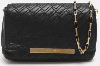 Lancel Black Quilted Leather Chain Shoulder Bag
