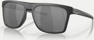 Oakley Leffingwell - Occhiali da sole rettangolari nero inchiostro opaco con lenti polarizzate grigie a specchio