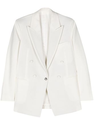 Lanvin Beige Single-Breasted Silk-Blend Blazer