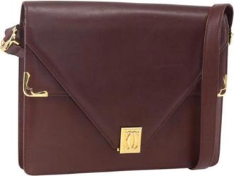 Cartier Pre-owned Cross Body Bags, female, Red, Size: ONE SIZE Pre-owned Vintage Leather Crossbody Bag