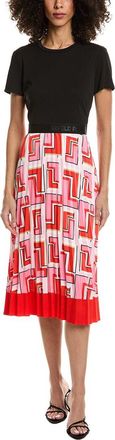Karl Lagerfeld Karl Lagerfeld Printed Pleated Dress