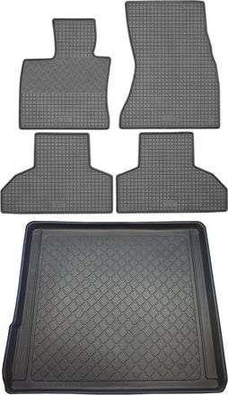 OEM Bmw X5 F15 Suv (5 Puertas) De 10/2013 A 10/2018. Juego: Alfombrillas De Goma Para Coche + Alfombrilla Para Maletero