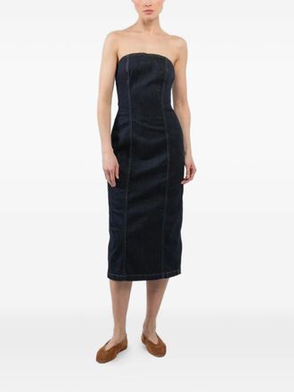 DL1961 strapless pencil dress - Blu