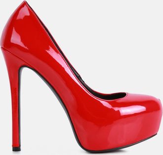 London Rag pismis patent pu high heeled stiletto sandal