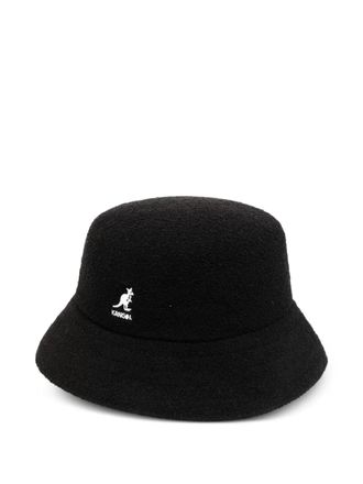 Kangol logo-embroidered bucket hat - unisex - Polyester/Modacrylic/Recycled Polyester - S - Black
