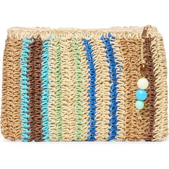 Dolce Vita Astra Raffia Clutch in Blue Multi at Nordstrom