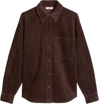 Marc O'Polo Cord Overshirt - Dames - Zomerjassen - Bruin - S - Katoen - Jassen