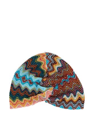 Missoni Fascia per capelli con motivo a zigzag - Blu