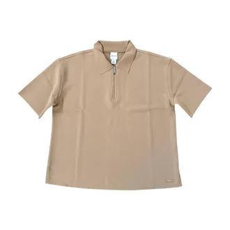 Calvin Klein Polo Shirts, female, Beige, Size: XS Polo Shirt