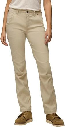 Prana Stretch Zion Pants Womens Sandstone Mid-Rise Straight Leg Causal GBO508