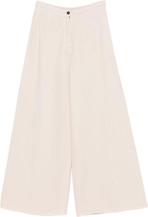 Forte_Forte katoenen broek met wijde pijpen