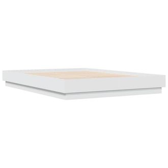Berkfield Home Durable Bed Frame with LED without Mattress White 160x200 cm