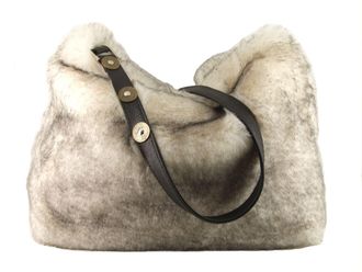 Loni Womens Faux Fur Crossbody Shoulder Bag Handbag