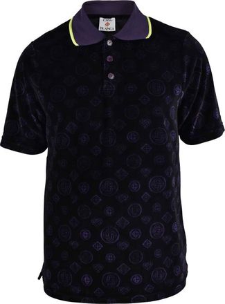 Casablanca Polo met monogram van velours Zwart