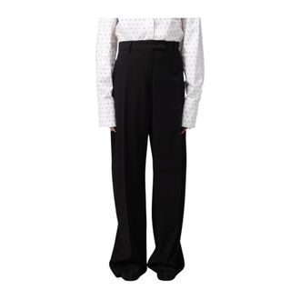 Sportmax Wide Trousers, female, Black, XS, Wide Leg Trousers