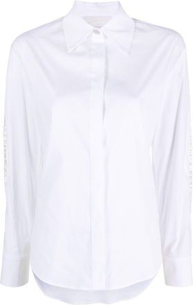 Genny long sleeves shirt - women - Elastane/Cotton/Polyamide - 42 - White