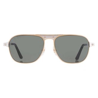 Cartier Green Pilot Mens Sunglasses CT0532S 002 58