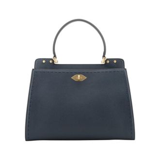 Pourchet Dames, Tassen, Blauw, Maat: ONE Size Leer