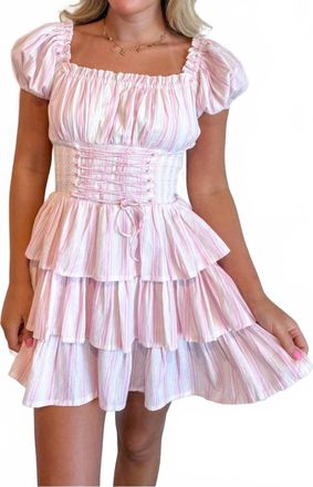 Amy Jane London Wisteria Mini Dress In Pink