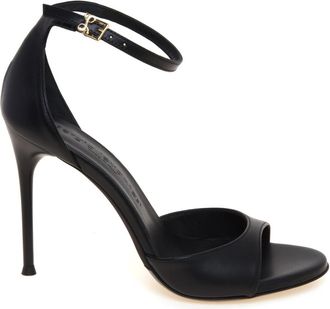 Sergio Levantesi Roana 6 Sandaal - Dames - Sandalen met hakken - Zwart - 38 EU - Leer - Schoenen