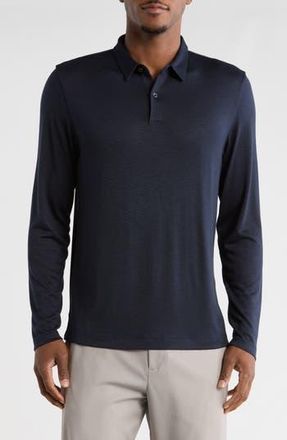 Theory Bron Long Sleeve Jersey Polo in Eclipse at Nordstrom Rack, Size Xx-Large