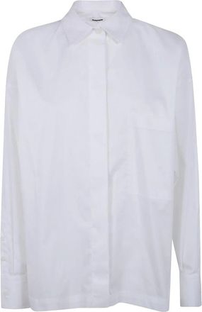 Darkpark Darkpark - Paola Patch Pocket Shirt - Dames - Blouses & Shirts - Wit - Maat: M Katoen