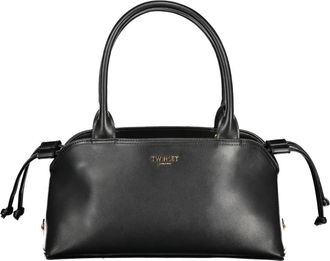 Twinset Bowler Bag met Gedrukte Clutch - Dames - Handtassen - Zwart - ONE Size - Polyester - Tassen