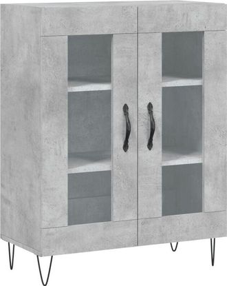 vidaXL Sideboard Concrete Grey 69.5x34x90 cm Engineered Wood vidaXL