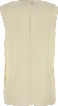 Khaite Womens Cream Stretch Cupro Allo Top Antiquewhite Exterior: Elastane Maglie Sweater