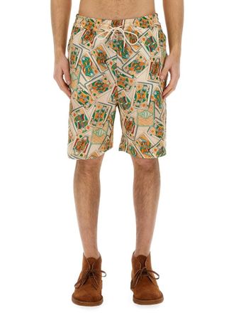 Dr&ocirc;le de Monsieur Bermuda Shorts With Geometric Print
