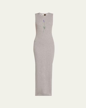 Loewe Morning Glory-print midi dress - women - Polyester
