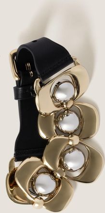Miu Miu Leather and metal bracelet