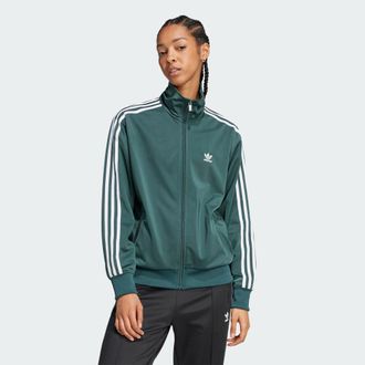 adidas Originals Womens Adicolor Classics Loose Firebird Track Top - Green - Size X-Small