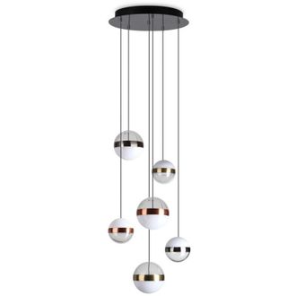 Ideal Lux Plafoniera Contemporanea Galaxy Metallo Nero Led Integrato 58W 3000K Ip20