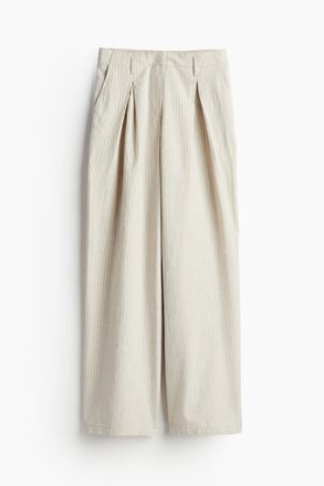 H&M Weite Hose aus Leinenmix - Beige