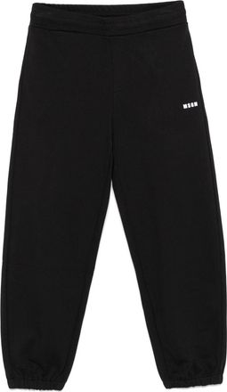 Msgm logo-print track pants - Black