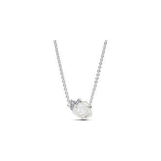 Pandora White Rose in Bloom Collier Necklace