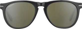 Serengeti Eyewear Amboy Matte Black Rounded Frame Sunglasses