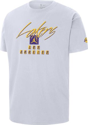 Nike Jordan Air Jordan Los Angeles Lakers Courtside Statement Edition NBA Max90 T-Shirt White FN1069-100