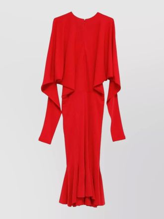 Jacquemus cutout fitted batwing-sleeve midi dress