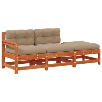 vidaXL Unidades De Sof&aacute; Seccional Marr&oacute;n Cera 190 X 62 X 70,5 Cm Vidaxl